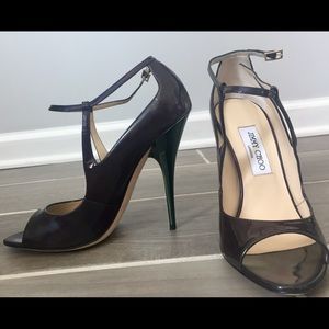 Jimmy Choo Patented Leather Stilettos, Size 8.5